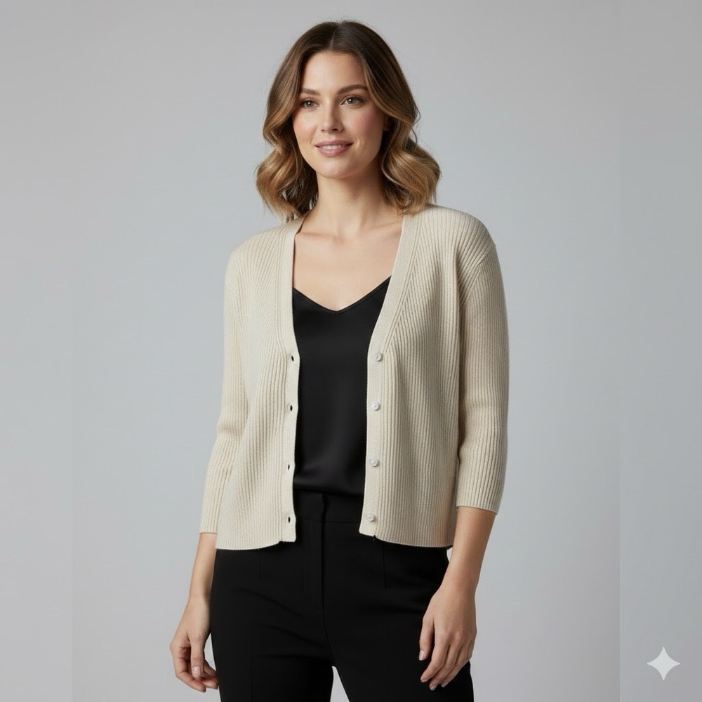 August Silk Butter Yellow Cardigan | Size Medium